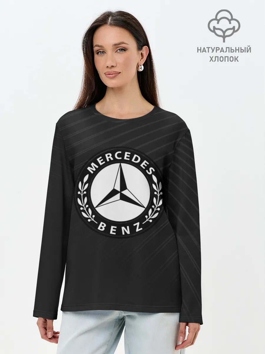Лонгслив женский. Хлопок / Mercedes SPORT