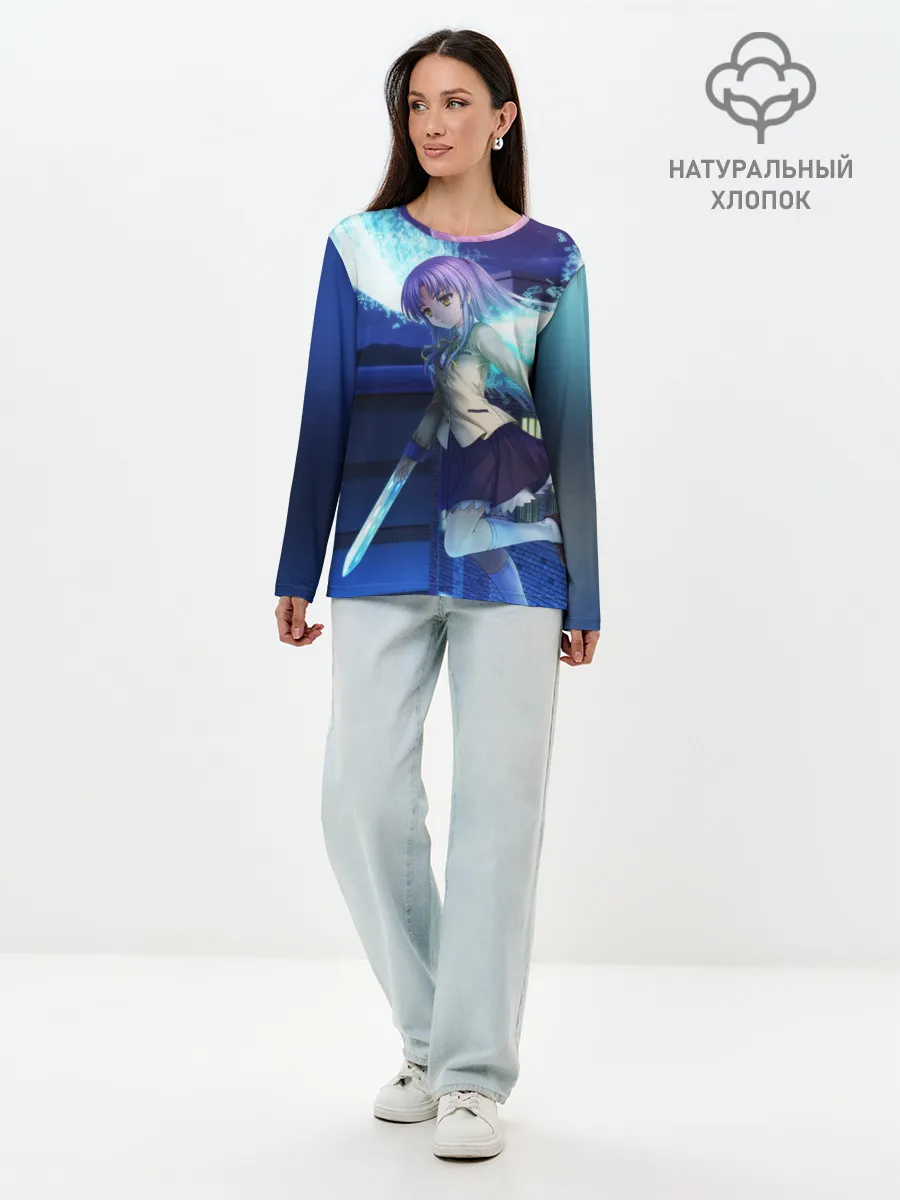 Лонгслив женский. Хлопок / Крылья