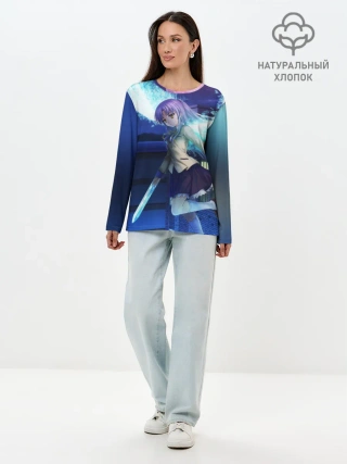 Лонгслив женский. Хлопок / Крылья