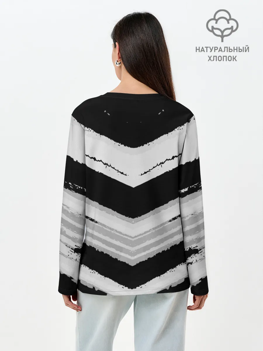 Лонгслив женский. Хлопок / Mercedes sport abstract 2018