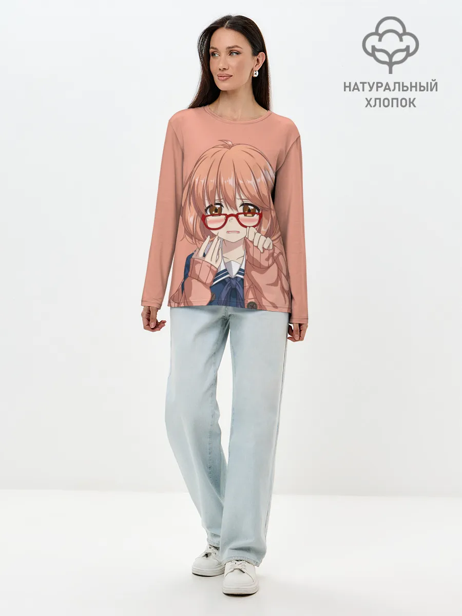 Лонгслив женский. Хлопок / Мирай Курияма тян