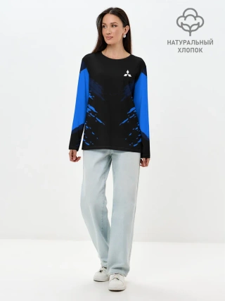 Лонгслив женский. Хлопок / Mitsubishi SPORT