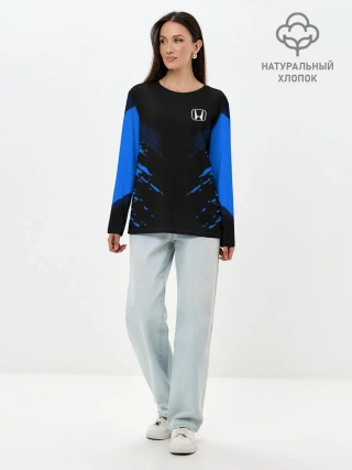 Лонгслив женский. Хлопок / Honda SPORT