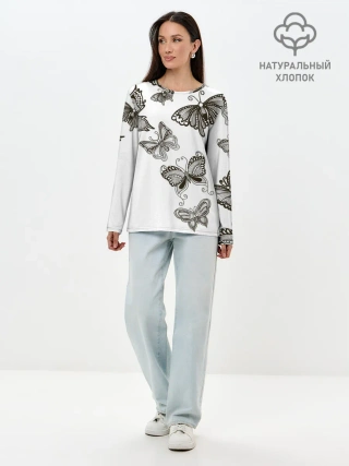 Лонгслив женский. Хлопок / Коллекция BOUDOIR