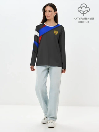 Лонгслив женский. Хлопок / RUSSIA SPORT