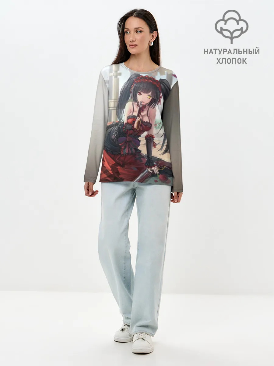 Лонгслив женский. Хлопок / токисаки аниме