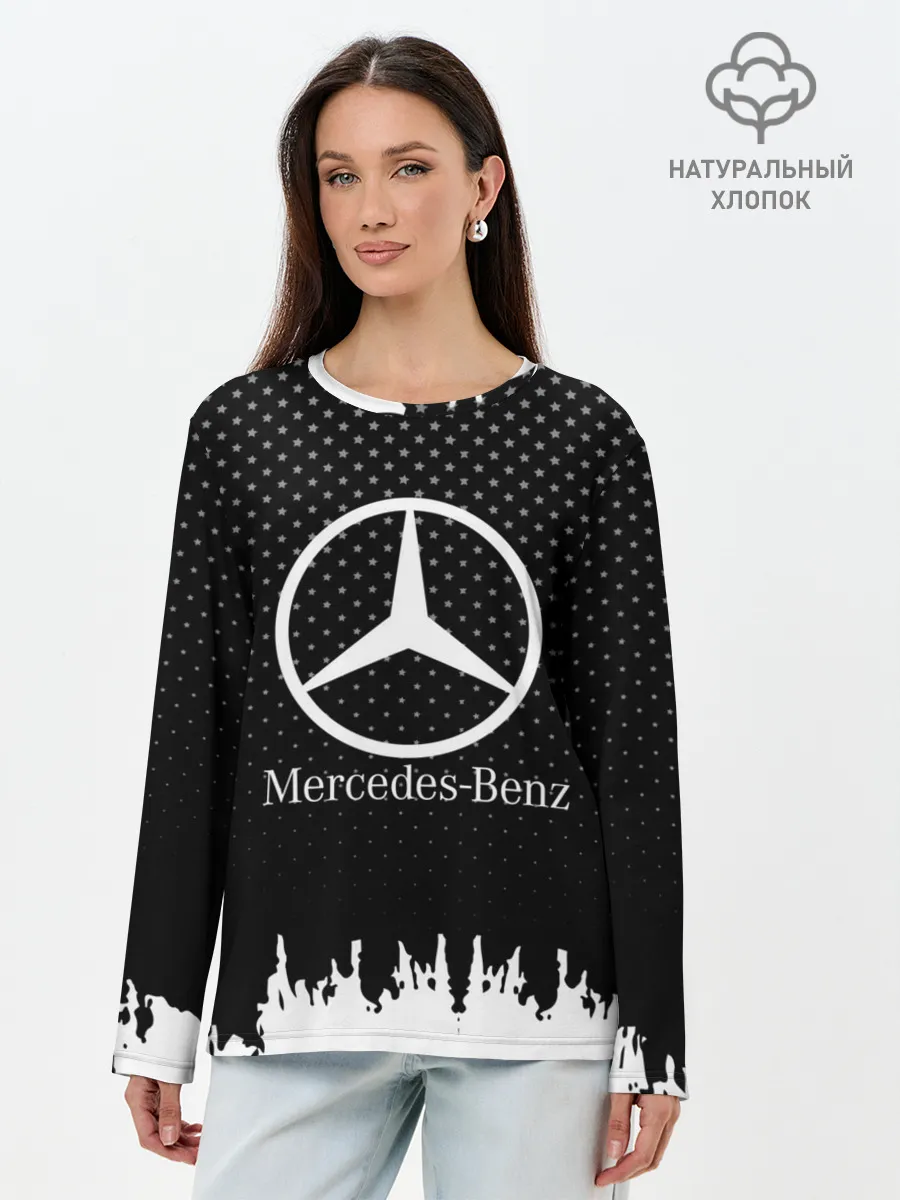 Лонгслив женский. Хлопок / Mercedes-Benz