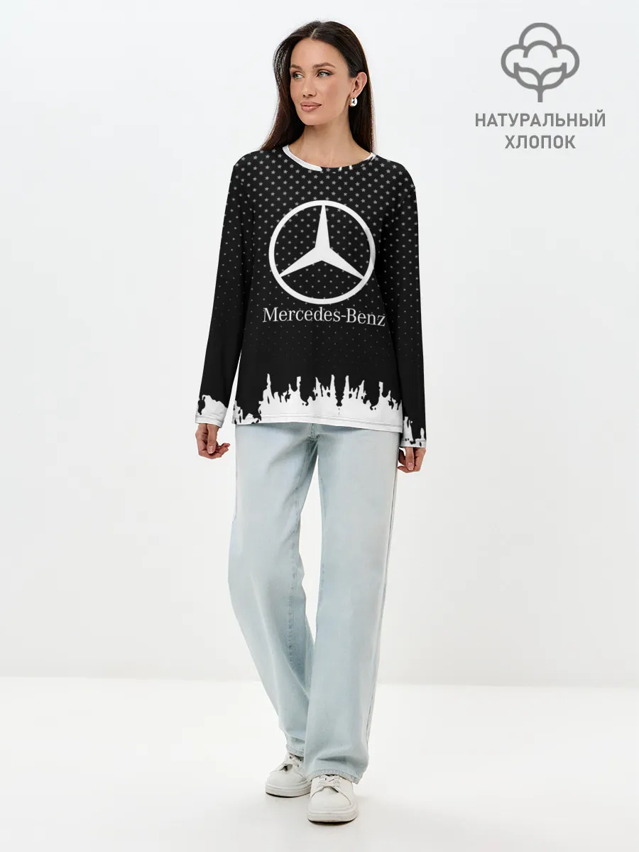 Лонгслив женский. Хлопок / Mercedes-Benz