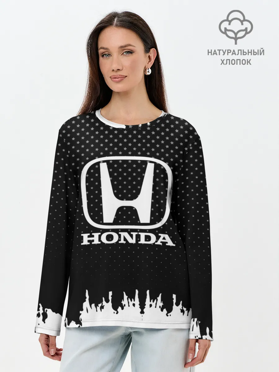 Лонгслив женский. Хлопок / Honda