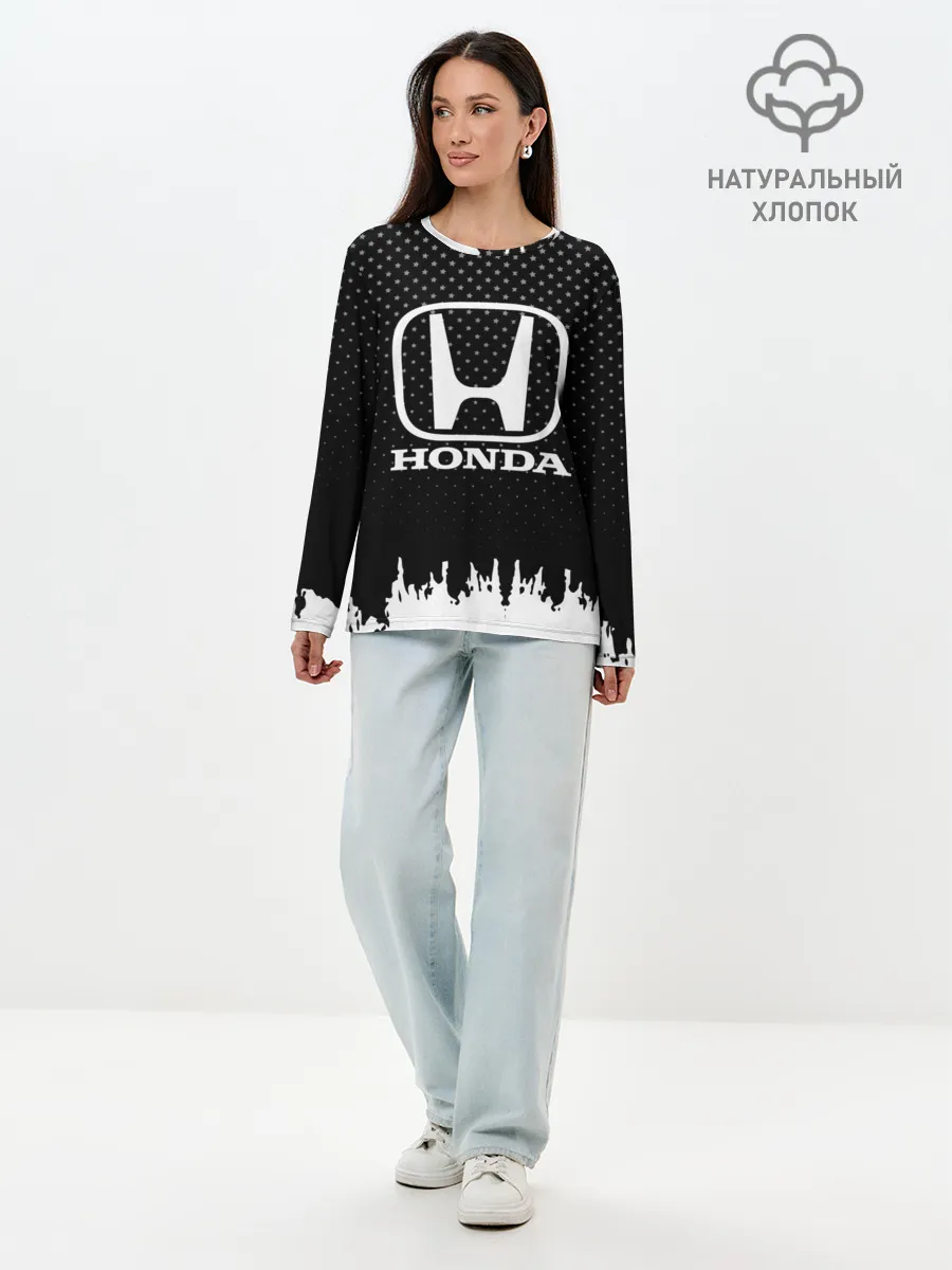 Лонгслив женский. Хлопок / Honda