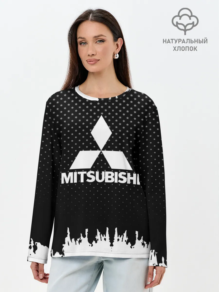 Лонгслив женский. Хлопок / Mitsubishi