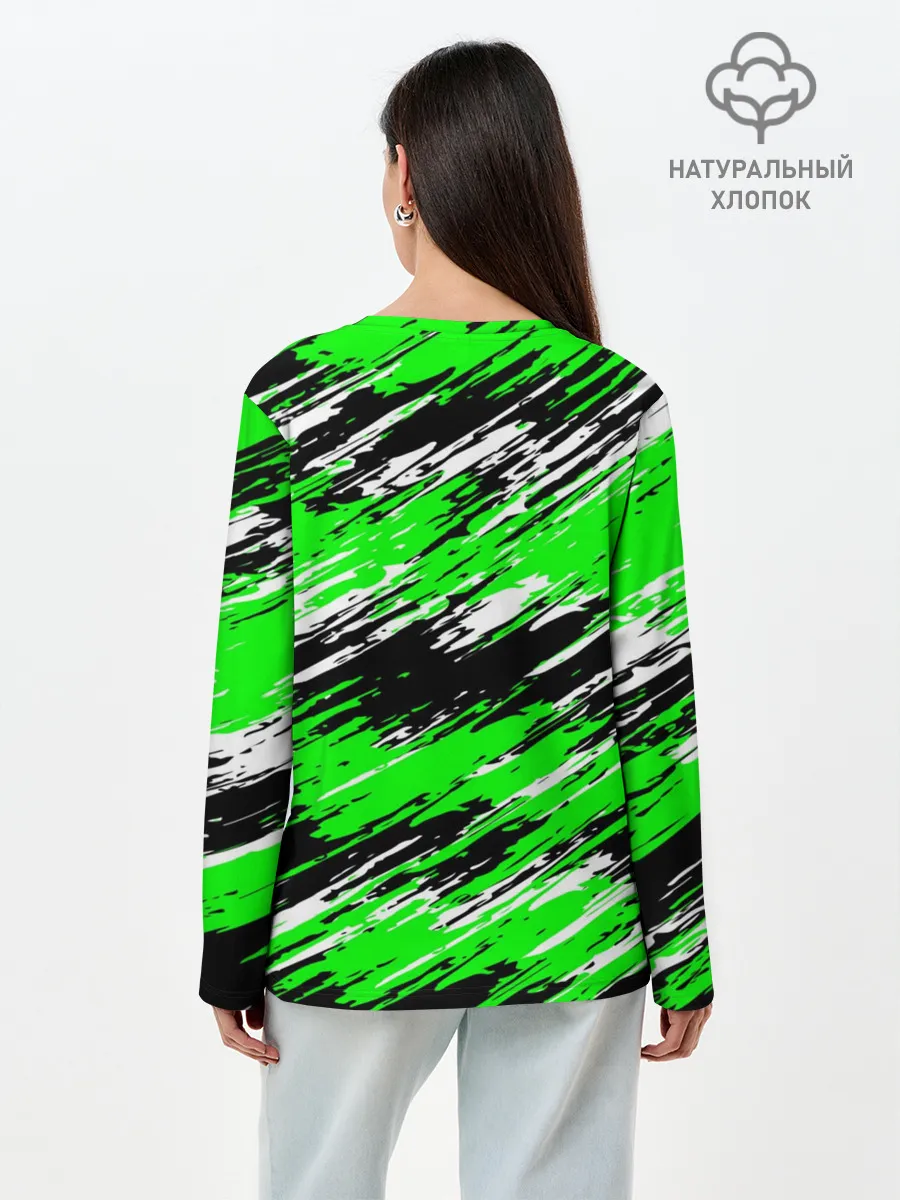 Лонгслив женский. Хлопок / Minecraft