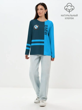 Лонгслив женский. Хлопок / BMW