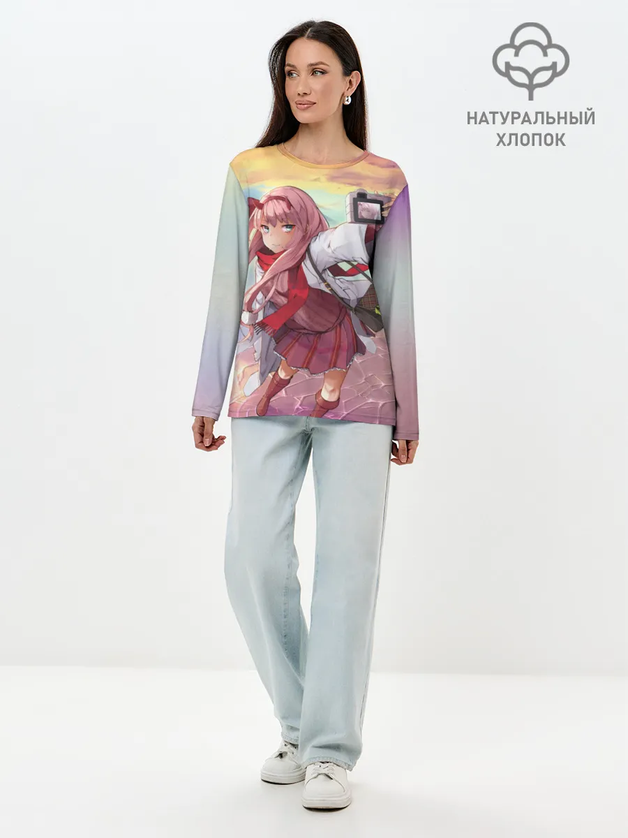 Лонгслив женский. Хлопок / Любимый во Франксе