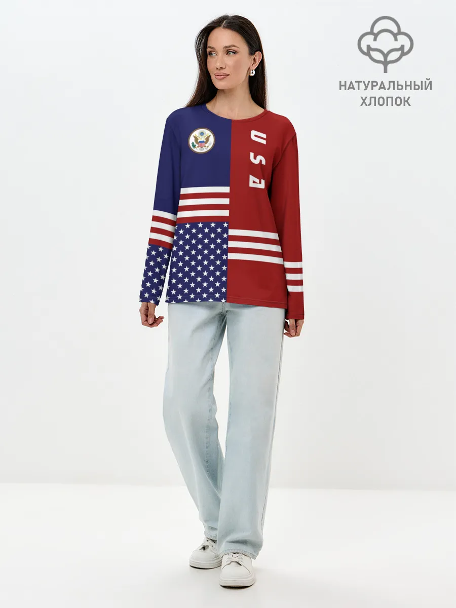 Лонгслив женский. Хлопок / USA