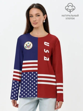 Лонгслив женский. Хлопок / USA