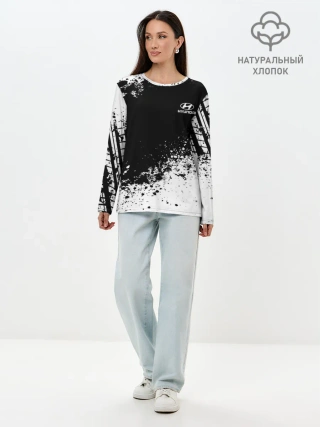 Лонгслив женский. Хлопок / Hyundai brand motors