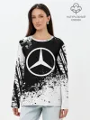 Лонгслив женский. Хлопок / Mercedes abstract sport