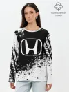 Лонгслив женский. Хлопок / Honda abstract sport