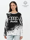 Лонгслив женский. Хлопок / Audi abstract sport