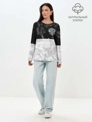 Лонгслив женский. Хлопок / RUSSIA SPORT