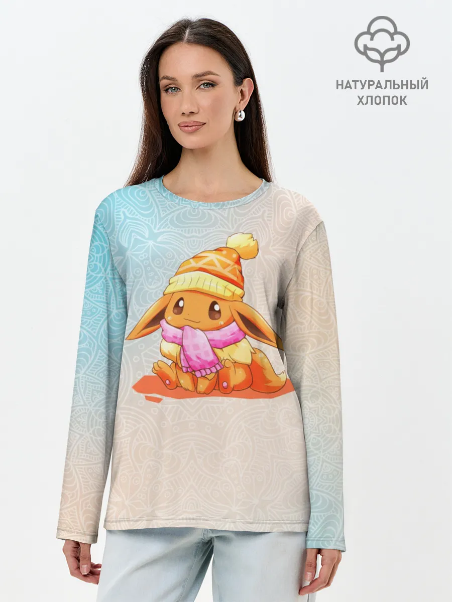 Лонгслив женский. Хлопок / Покемон Иви