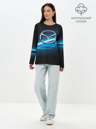 Лонгслив женский. Хлопок / mazda machine motor XXI