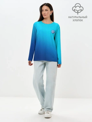 Лонгслив женский. Хлопок / VOLKSWAGEN carbon uniform 2018