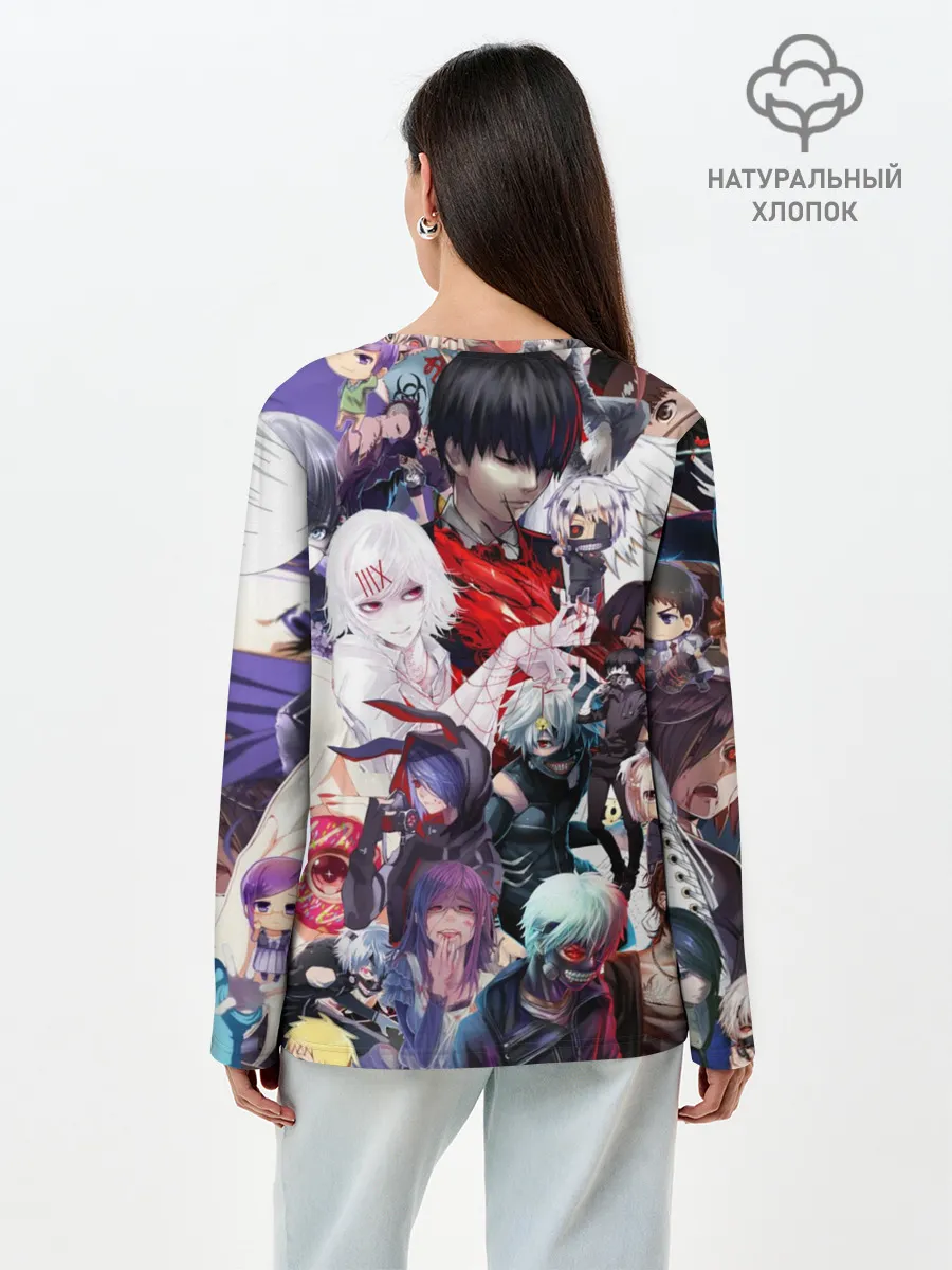 Лонгслив женский. Хлопок / Tokyo-Ghoul