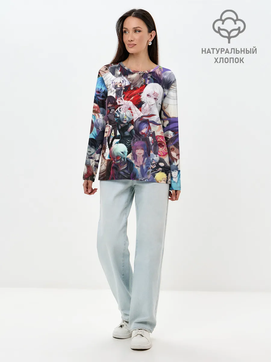 Лонгслив женский. Хлопок / Tokyo-Ghoul