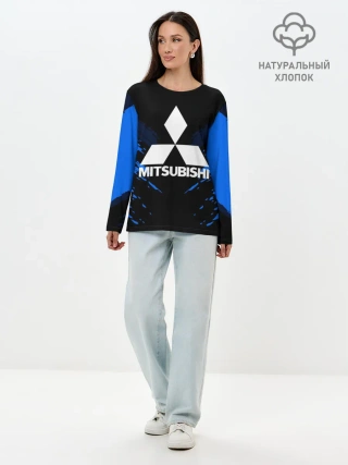 Лонгслив женский. Хлопок / MITSUBISHI SPORT COLLECTION