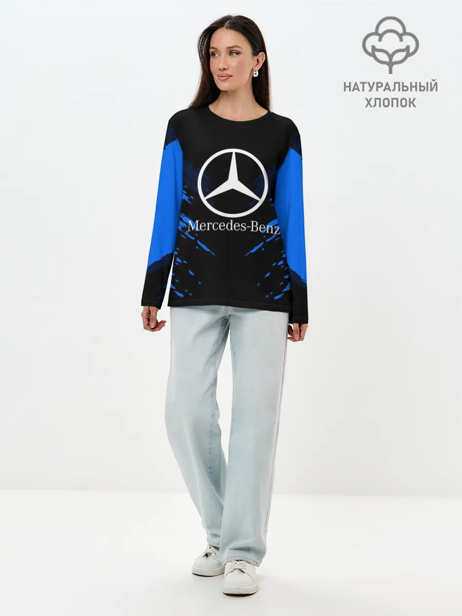 Лонгслив женский. Хлопок / MERCEDES-BENZ SPORT COLLECTION