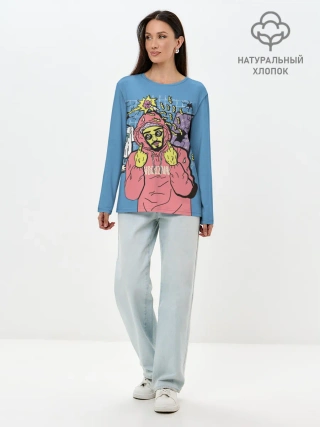 Лонгслив женский. Хлопок / Mnogoznaal 4