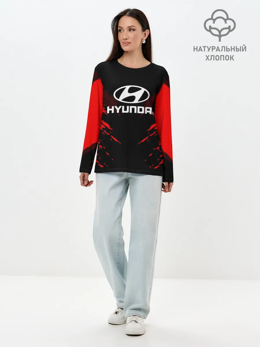 Лонгслив женский. Хлопок / HYUNDAI SPORT COLLECTION