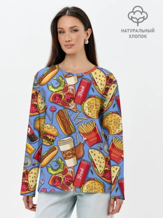 Лонгслив женский. Хлопок / Fastfood
