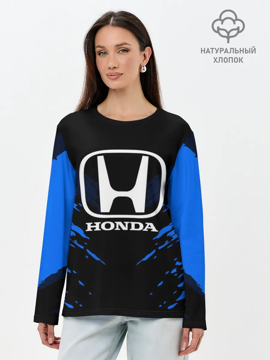 Лонгслив женский. Хлопок / HONDA SPORT COLLECTION