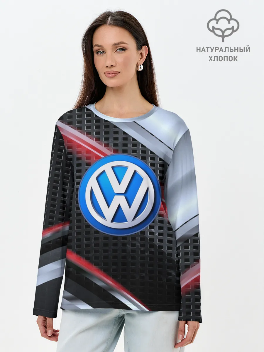 Лонгслив женский. Хлопок / VOLKSWAGEN high speed