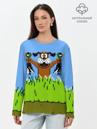 Лонгслив женский. Хлопок / Duck Hunt