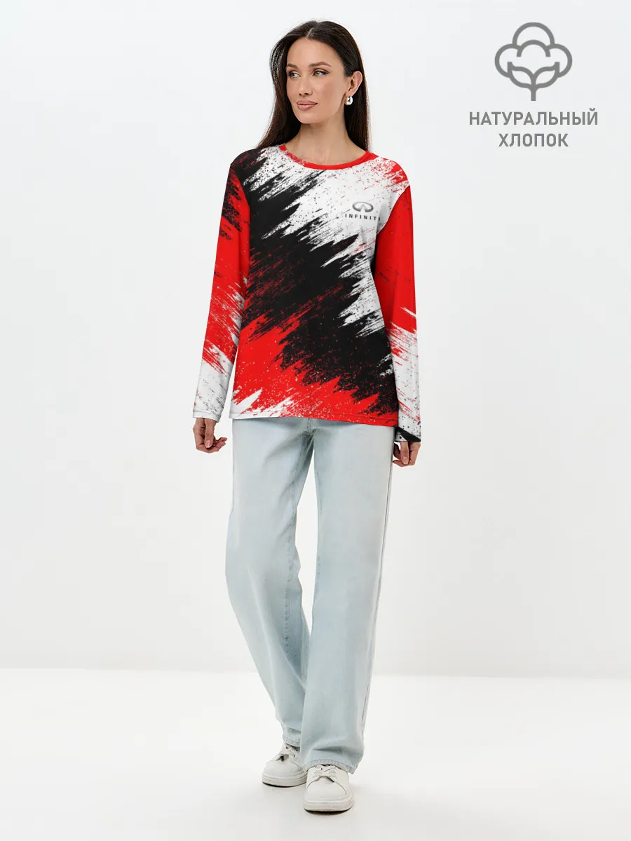 Лонгслив женский. Хлопок / INFINITI