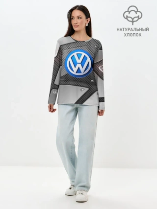 Лонгслив женский. Хлопок / Volkswagen metalic 2018