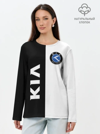 Лонгслив женский. Хлопок / Kia Motors