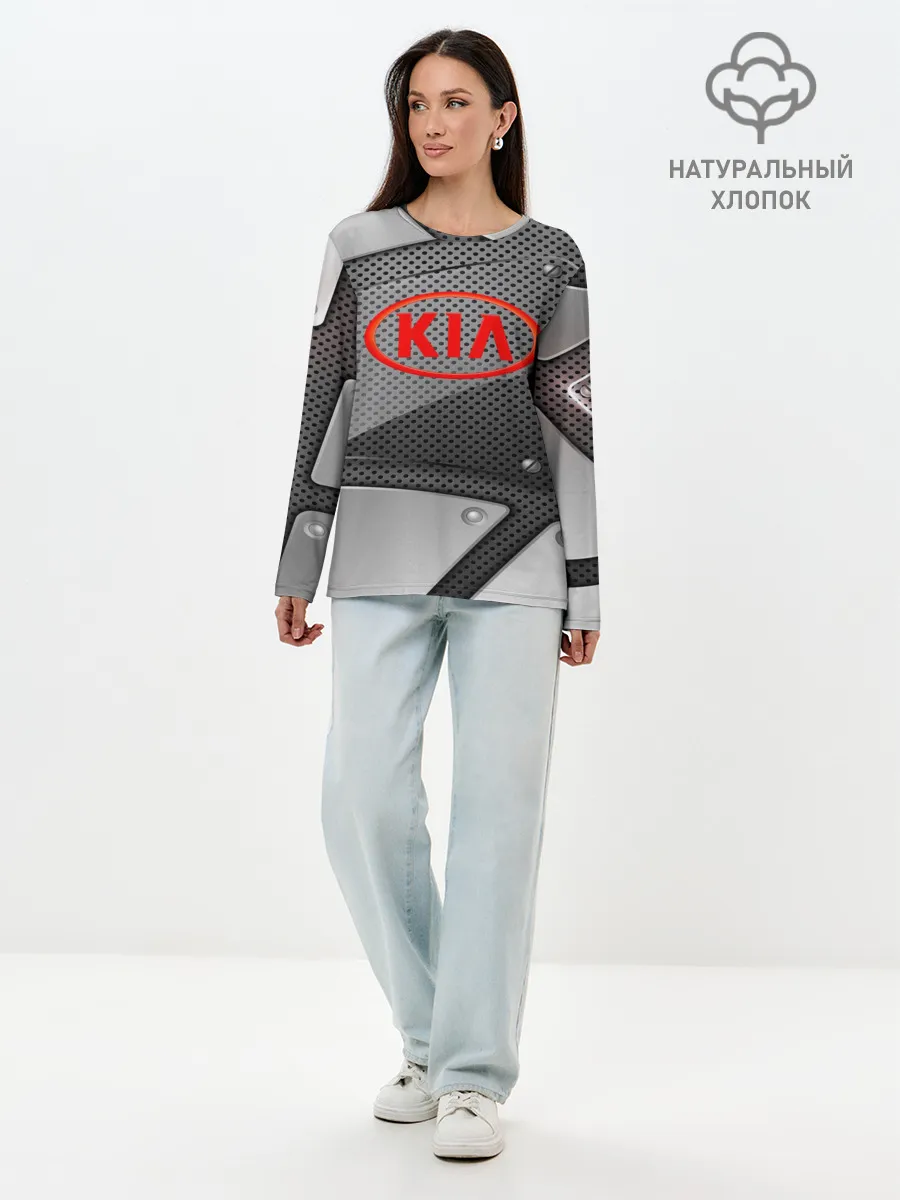 Лонгслив женский. Хлопок / KIA metalic 2018
