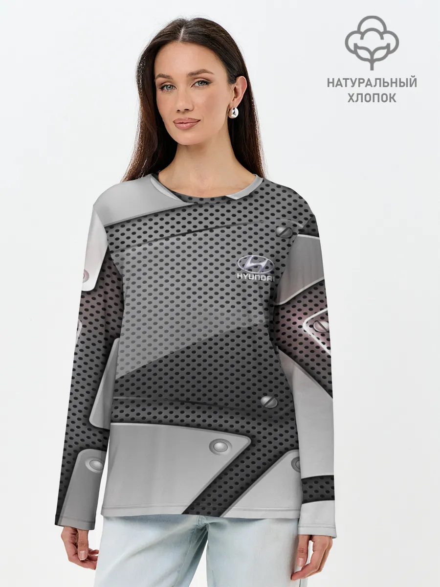 Лонгслив женский. Хлопок / Hyundai metalic motors