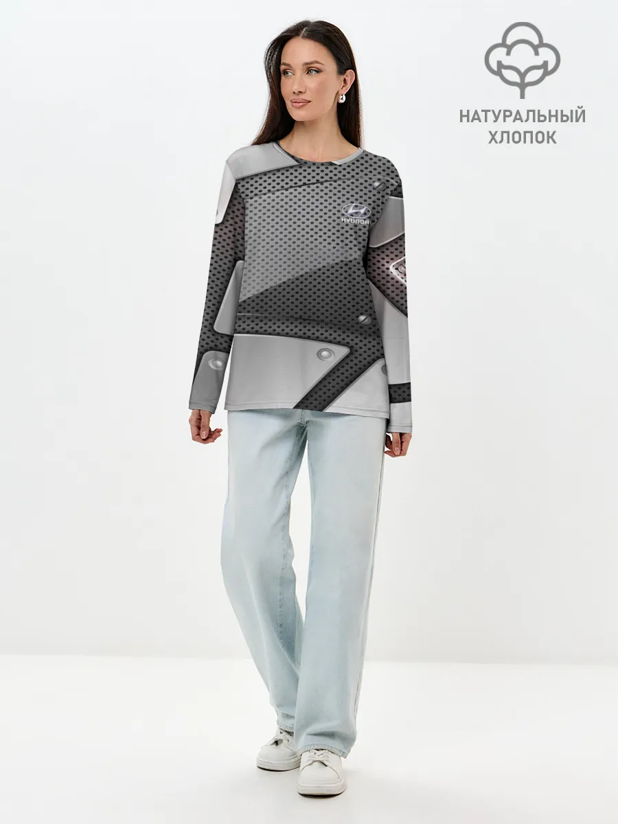 Лонгслив женский. Хлопок / Hyundai metalic motors