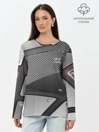 Лонгслив женский. Хлопок / Hyundai metalic motors