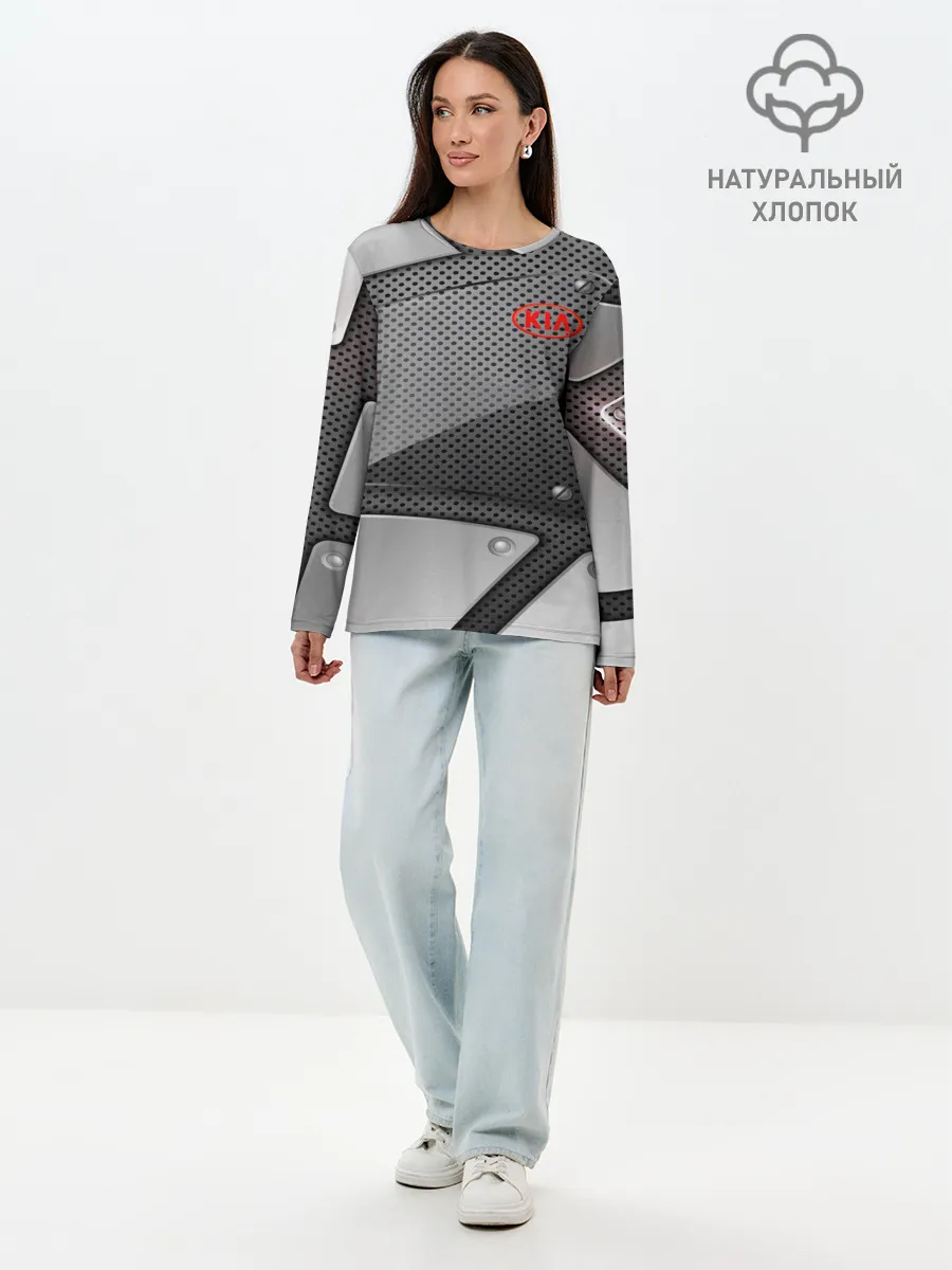 Лонгслив женский. Хлопок / KIA metalic motors