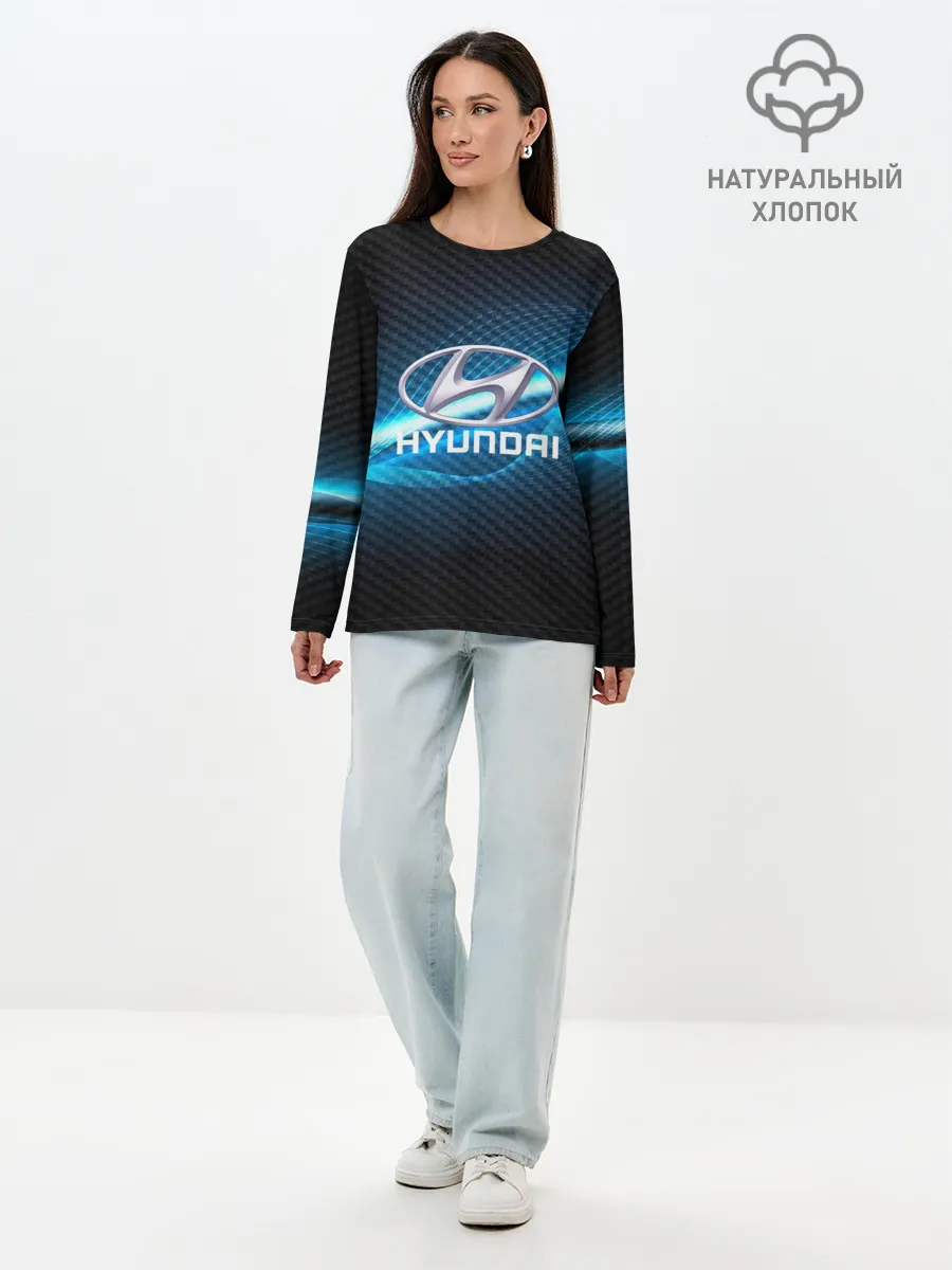 Лонгслив женский. Хлопок / HYUNDAI machine motor XXI