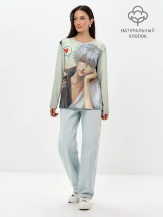 Лонгслив женский. Хлопок / Sakata Gintoki