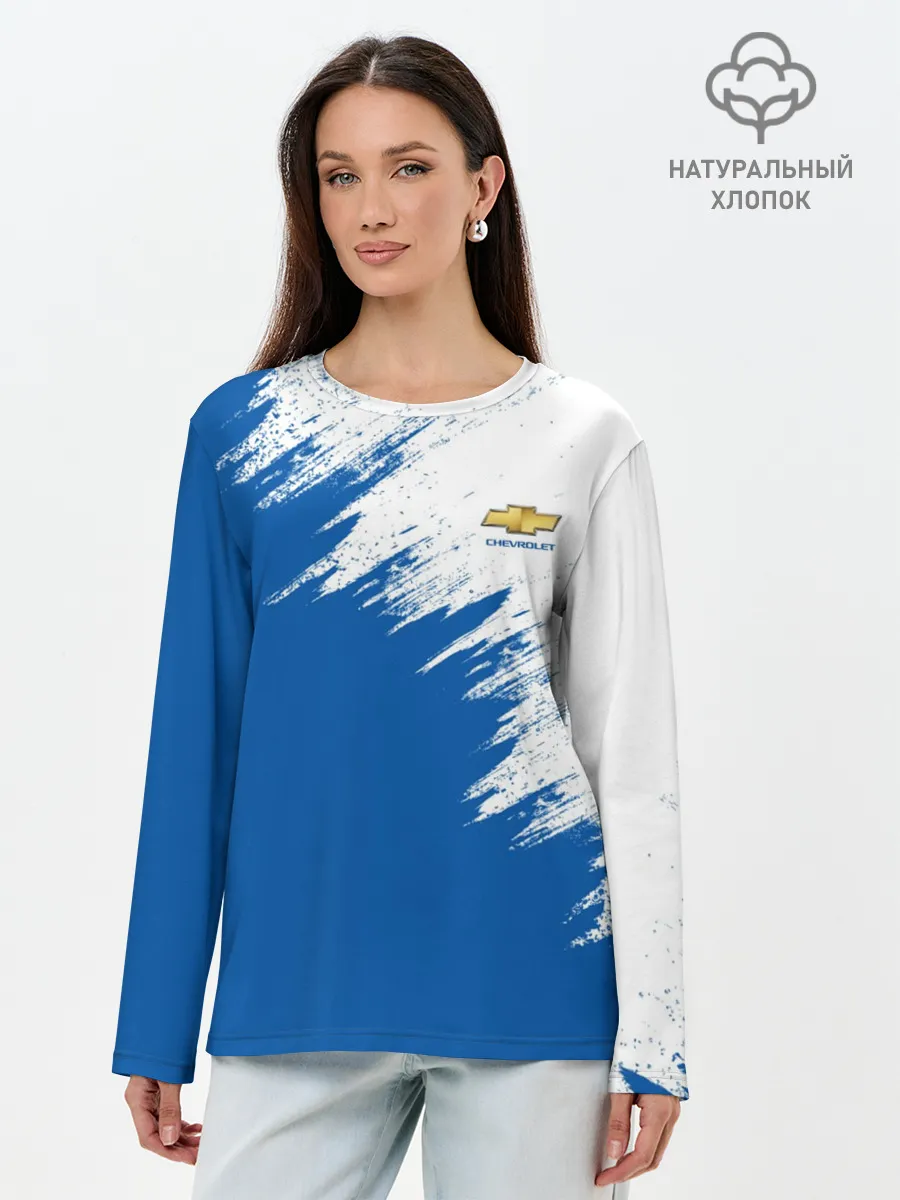 Лонгслив женский. Хлопок / Chevrolet