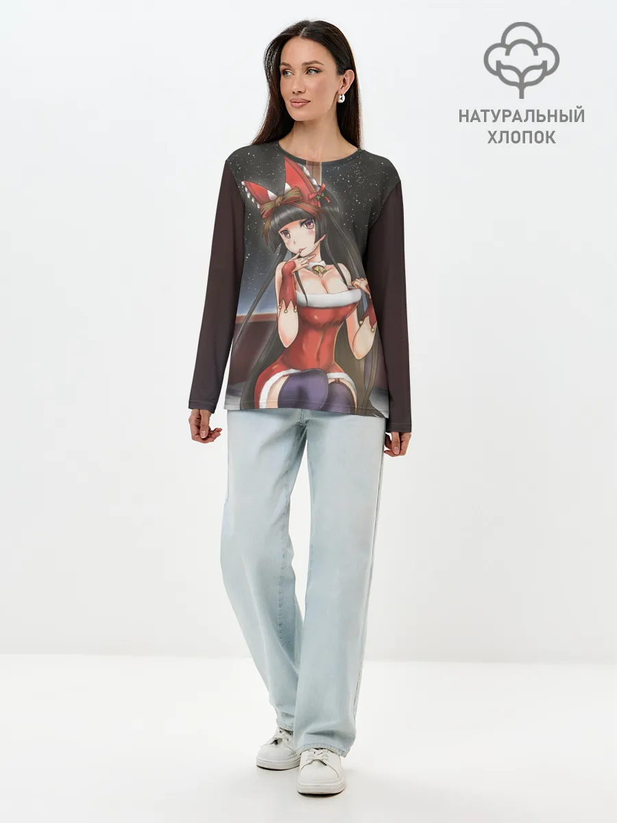 Лонгслив женский. Хлопок / Jieitai Kanochi nite